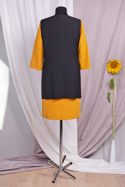 Удлинённый жилет 2980АЕ, черный #70Ч062980АЕ