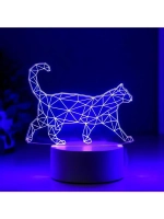 Светильник «Кот стоя» LED RGB от сети RISALUX