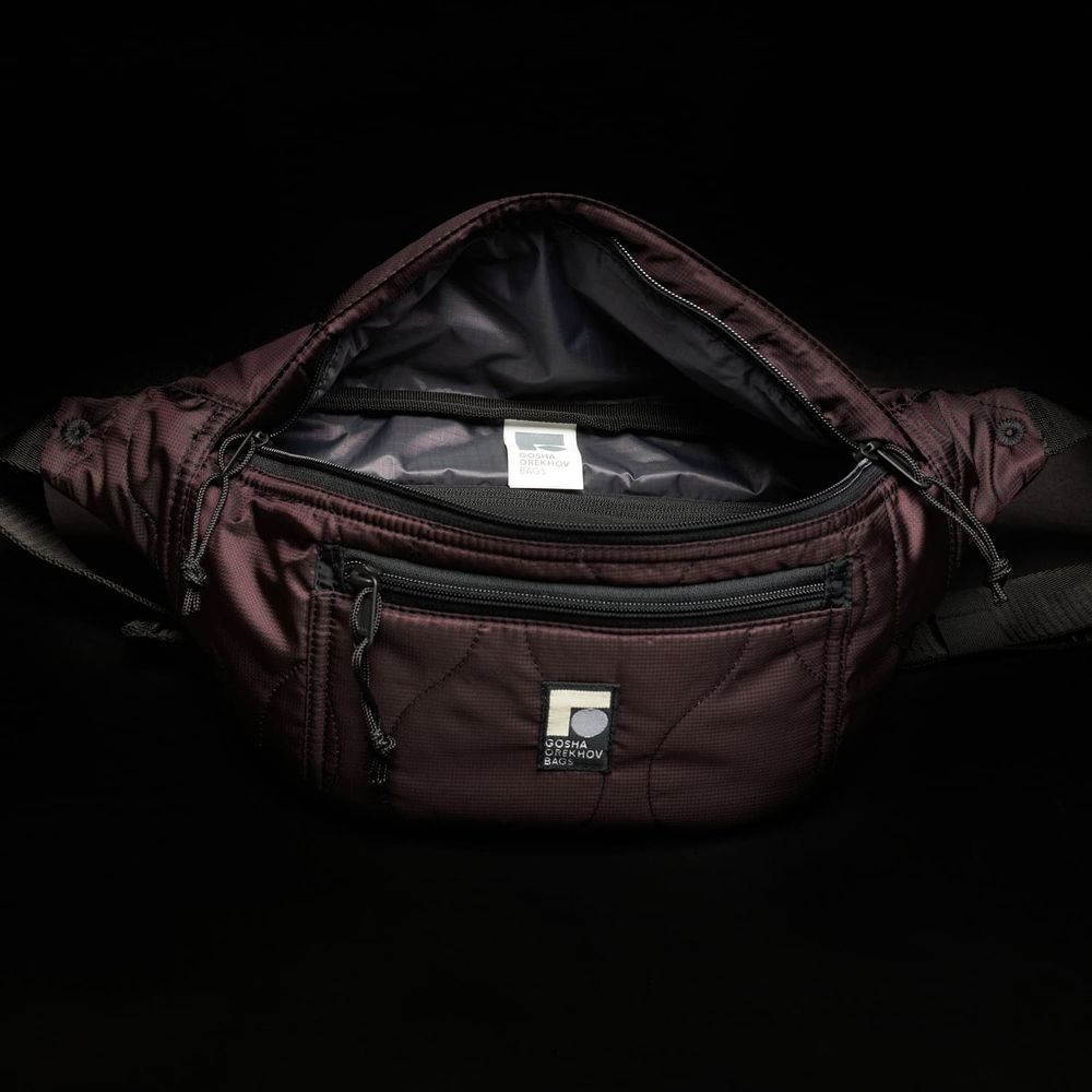 Сумка Gosha Orekhov поясная Go Refrigi Waves Waist бордовая