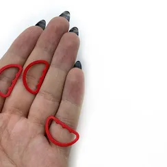 Полукольцо для бретели красное 20 мм (цв. 100), Arta-F