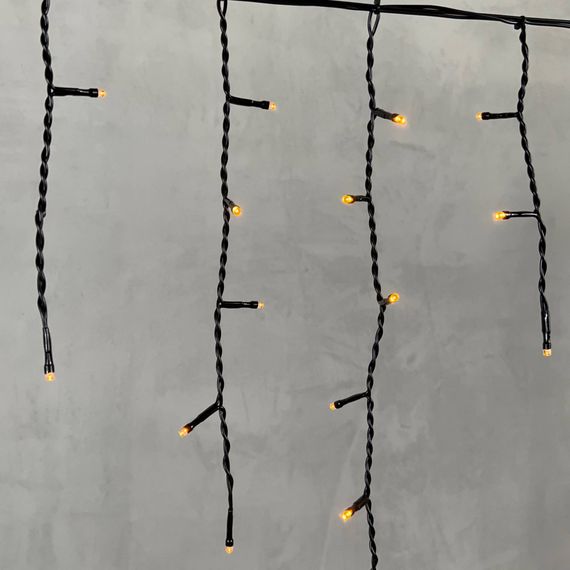 Светодиодная бахрома 3,1*0,5 м.,150 желтых LED ламп, черный провод ПВХ, LTC (PIL150-11-2Y)