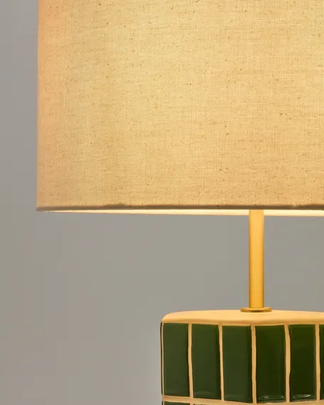 Настольная лампа Rue из зеленой керамики