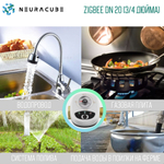 Умный Zigbee шаровый кран с электроприводом DN20 (3/4" дюйма) USB5V + ручное управление (Работает с eWelink, Алиса)