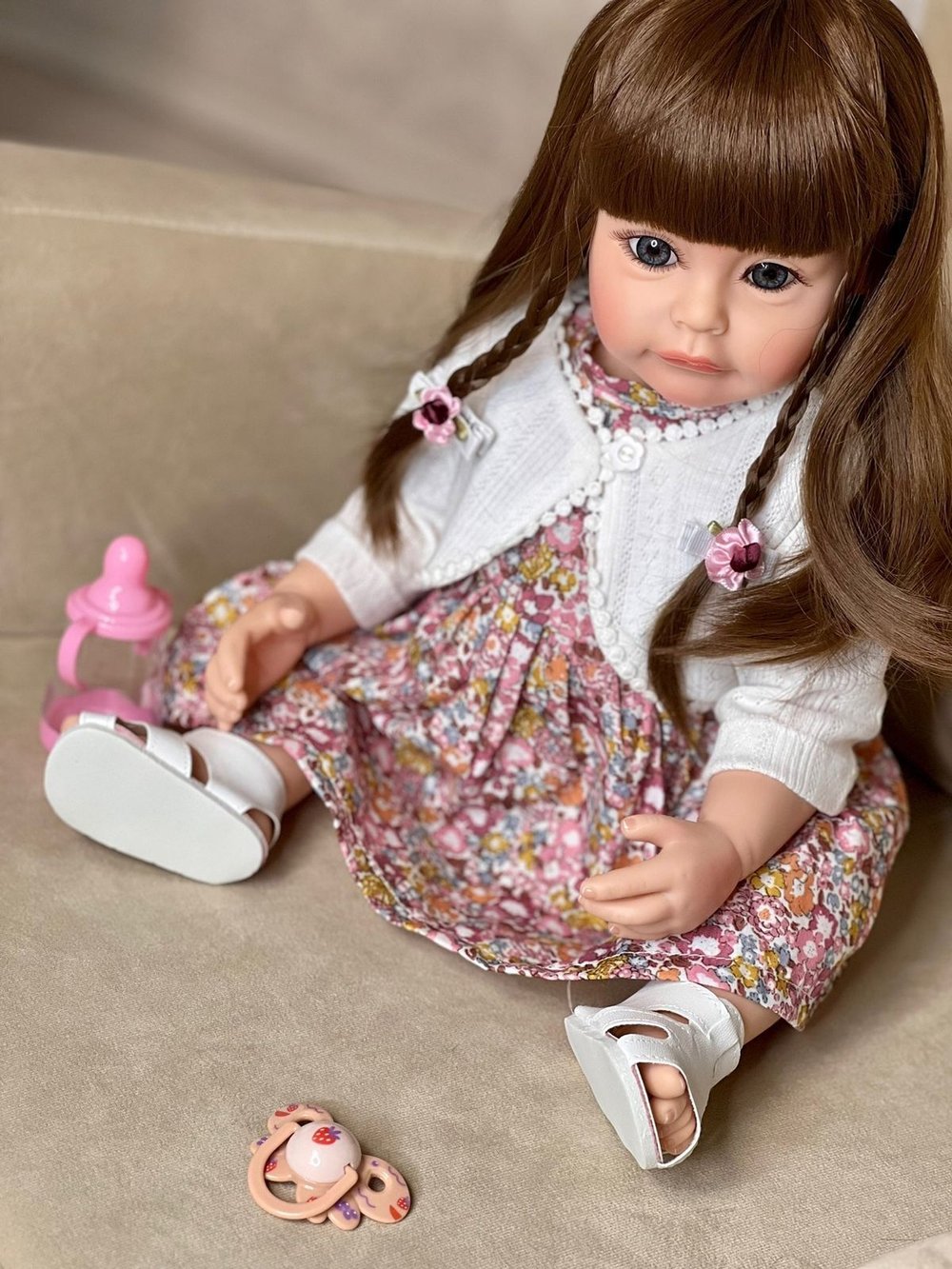 Кукла Реборн виниловая 55см в пакете (FA-108)