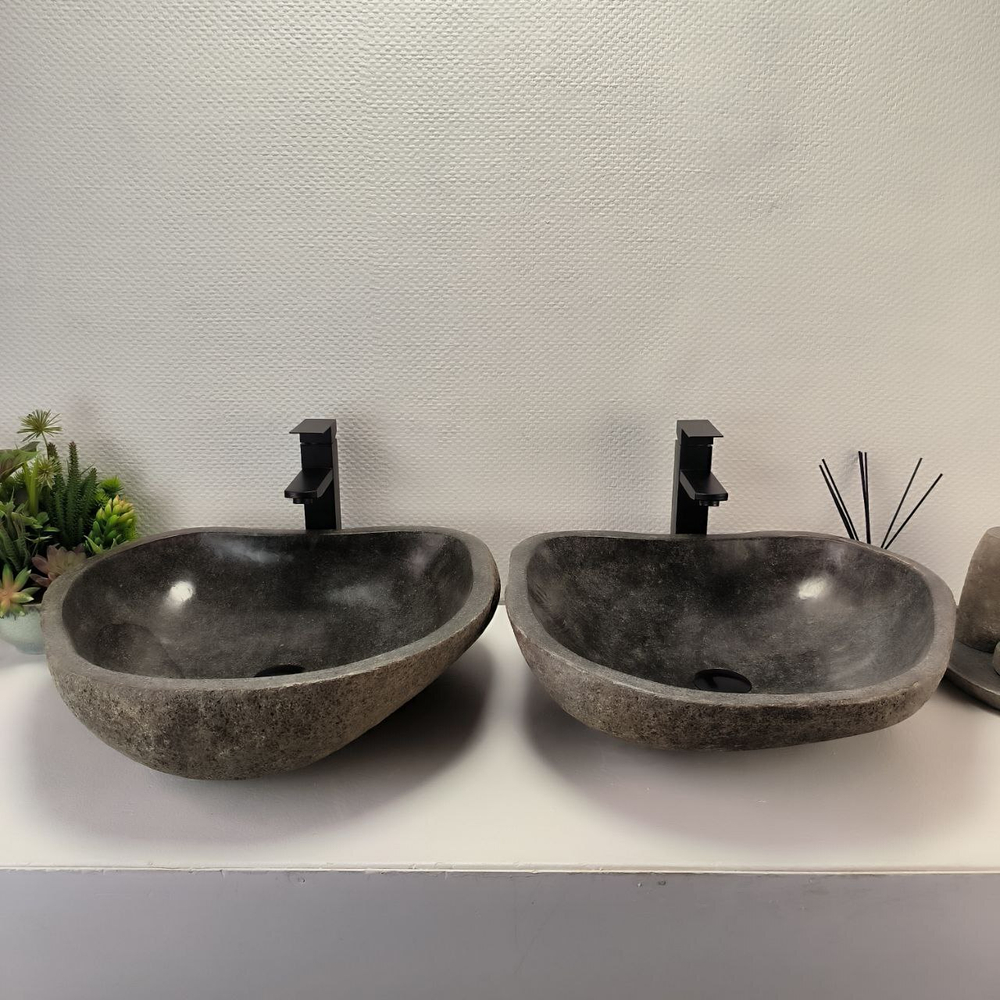 Раковина из речного камня RS-63841 52*48*15 2шт 0127