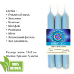 Чакровые свечи восковые , набор 21 штука, 18х2 см, с травами