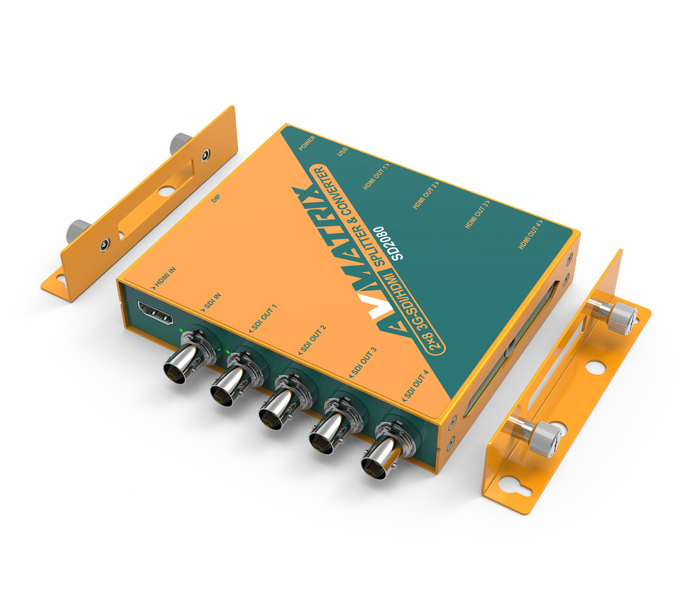 Конвертер AvMatrix SD2080, сплиттер 2х8 SDI/HDMI