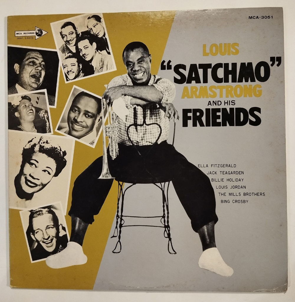 Винтажная виниловая пластинка LP Louis Satchmo Armstrong And His Friends (Japan 1973 Promo)