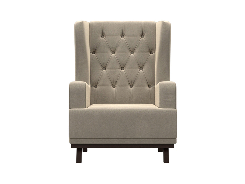 Кресло Джон Люкс, Бежевый, Микровельвет, 108476