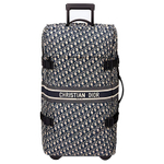 DIOR Travel Technical Fabric Suitcase Travel Bag Unisex Blue