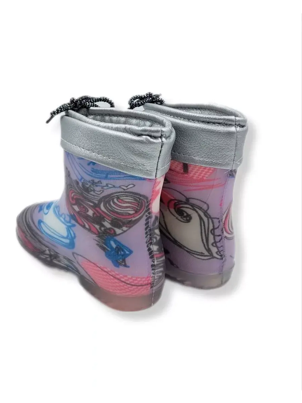 Детские резиновые сапоги с чулком.