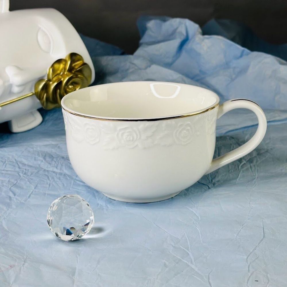 Lenardi 109-167 Бульонница500 мл БЕЛАЯ РОЗА в под.уп.(х24)Фарфор