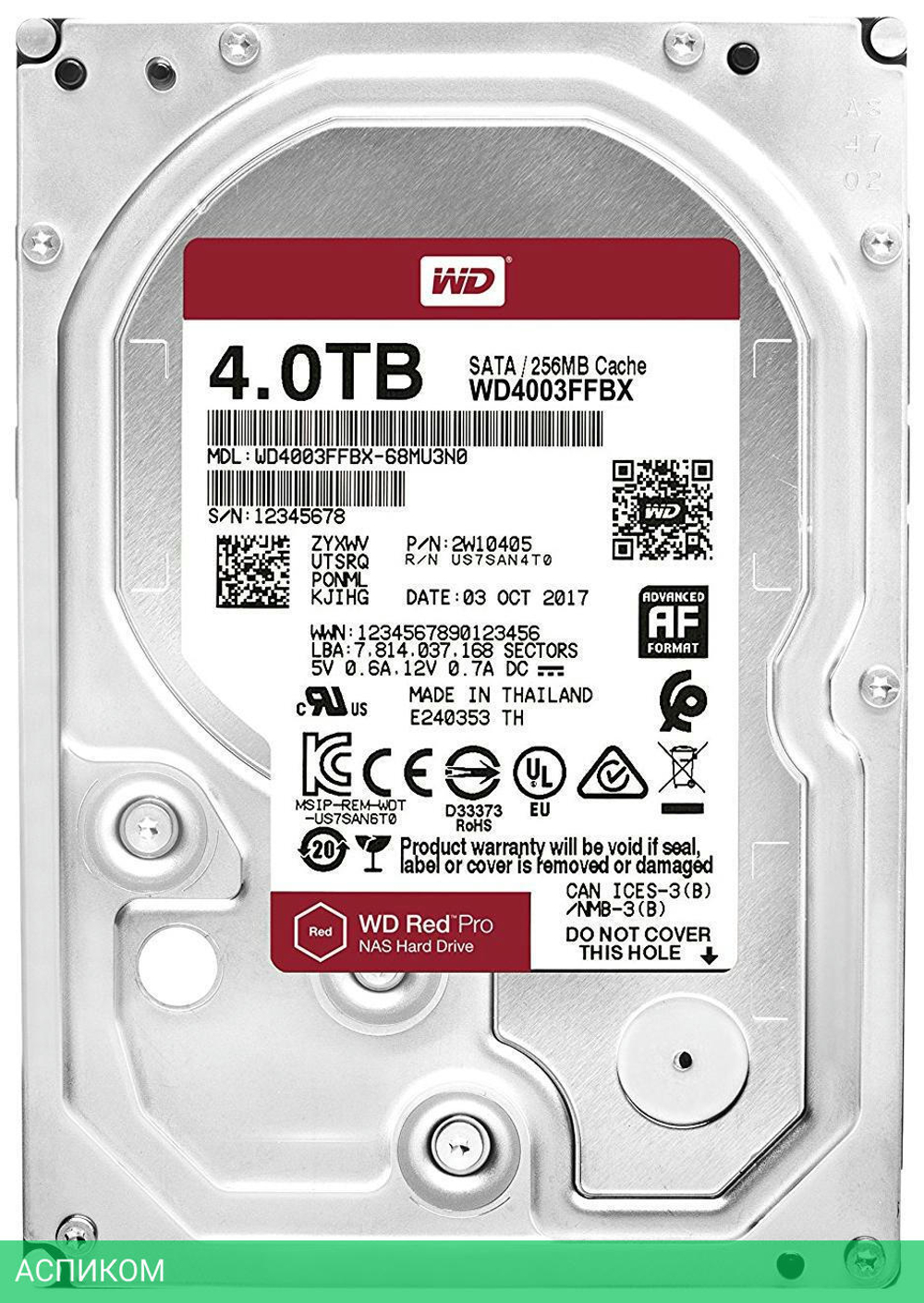 Жесткий диск WD Original 4TB WD4003FFBX
