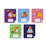 Тетрадь А5 18л. линия "Капибары" с полями, офсет 60-65г. 92% белизна (Центрум)