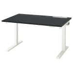 Письменный стол с регулировкой по высоте - IKEA MITTZON/МИТТЗОН ИКЕА, 120х80х62-126 см, белый/черный