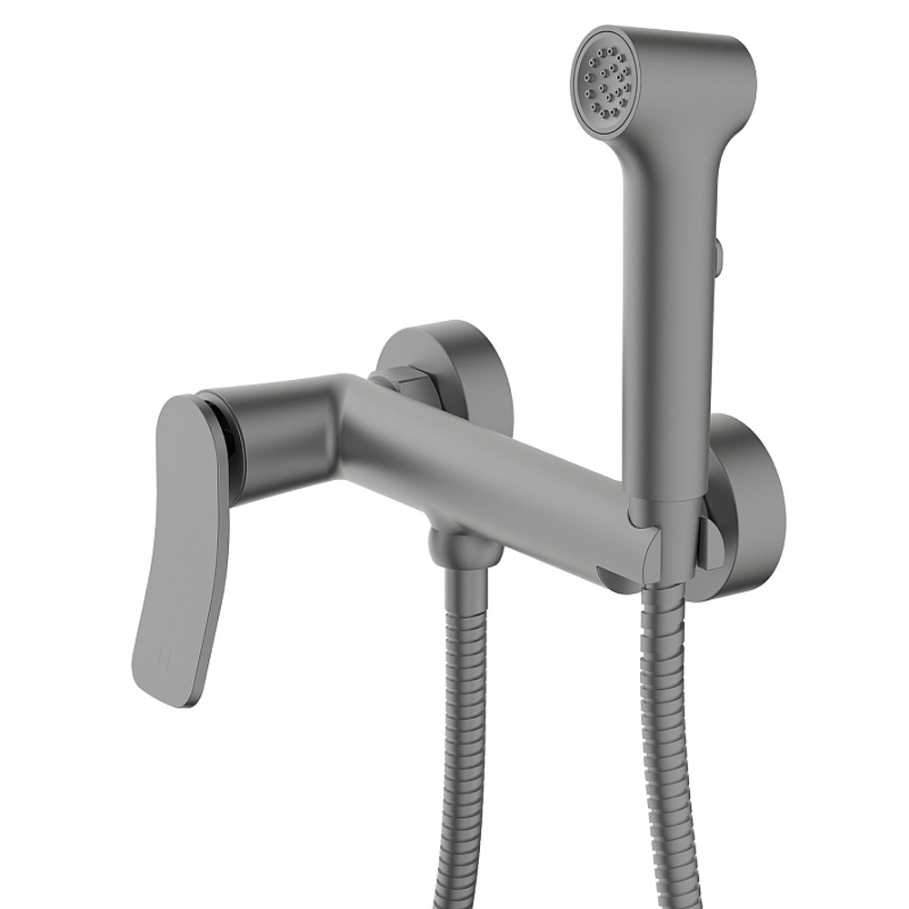 Гигиенический душ Azario Escaro со смесителем, керамический картридж, шланг 150 см, графит (AZ-K2574GR)