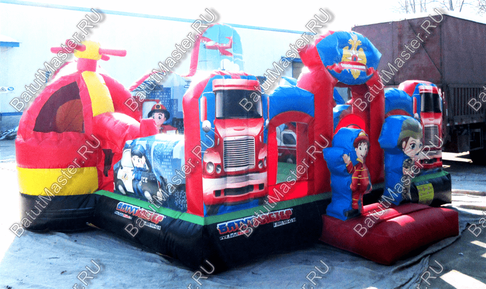 Надувной батут "Пожарные"