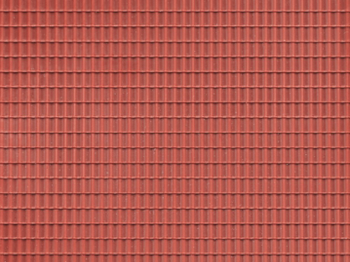 Пластиковый лист "Красно-коричневая черепица"