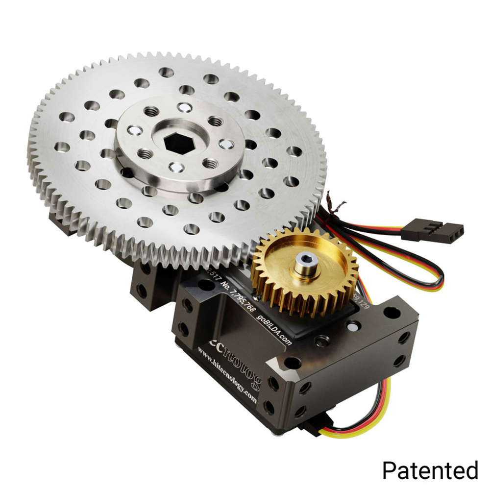 Shark-3 Servo Gearbox (0.42 sec/60°, 24 RPM, 1416 oz-in Torque, 840° Rotation) - Continuous Mode