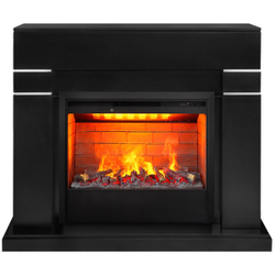 Электрокамин RealFlame Lindelse 26 BL черныйM черный с очагом 3D Helios 26