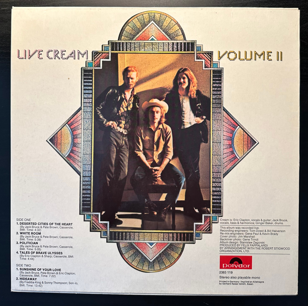 Cream - Live Cream Volume II (Германия 1972г.)