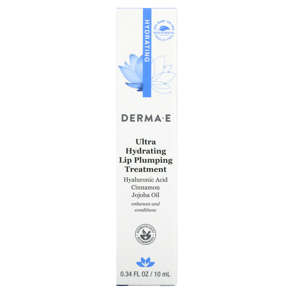 DERMA E, Ультраувлажнение для увеличения объема губ, 10 мл (0,34 жидк. Унции)