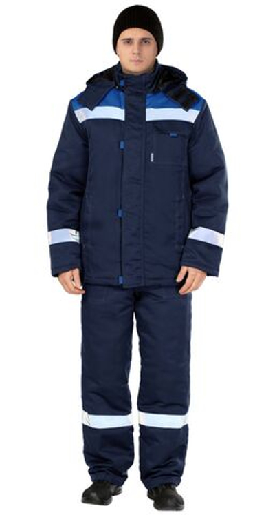 Костюм мужской утепленный "Тимбер" с бр. цв. син.-вас. ПОД ЗАКАЗ