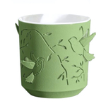 Кашпо "Колибри" (1,25л) Цв. Оливковый/Белый