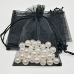 Мешочек черного цвета из органзы для упаковки