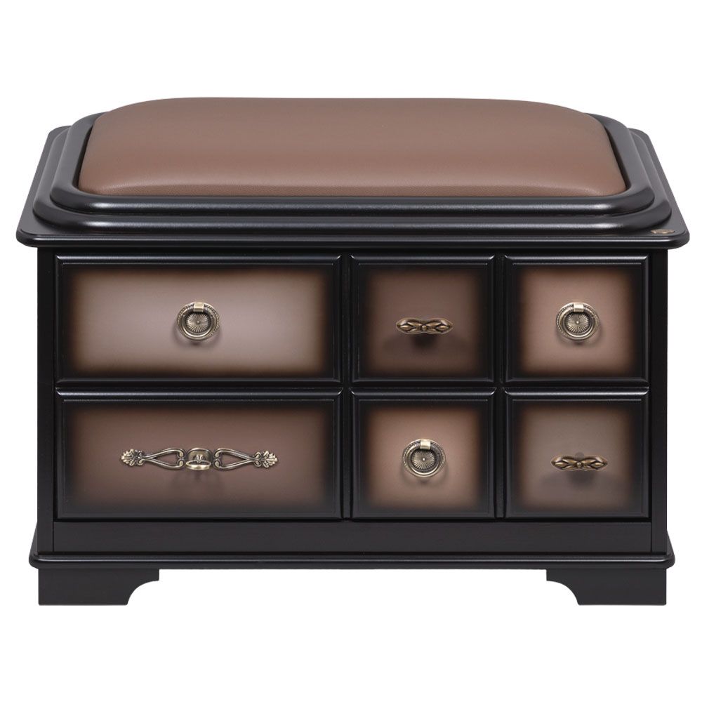 Банкетка Пандора 1 с обувницей Орех Оберджин Шоколад