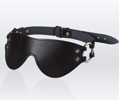 Маска из натуральной кожи с велюровой подкладкой (Цвет: черный)