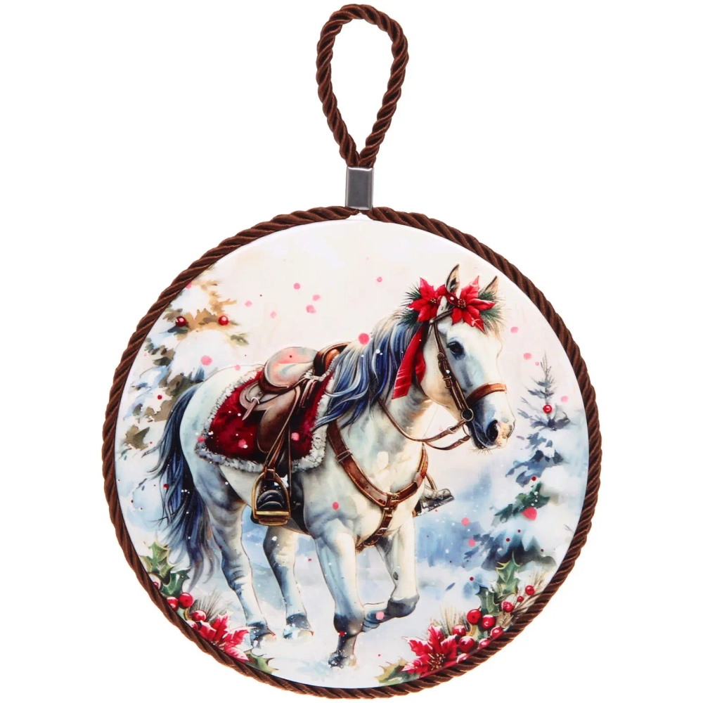 Подставка под горячее керамика 16см «Зимняя сказка»