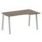 Metal System Стол криволинейный правый на А-образном м/к БА.СА-2 (R) Вяз Благородный/Металл Серый 14