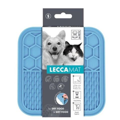 M-PETS Лизательный коврик для медленного кормления домашних животных, размер S, цвет голубой