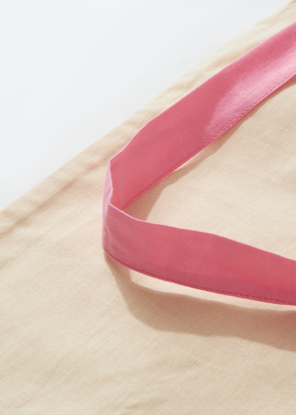 Шоппер FOS С Розовыми Ручками Бежевый