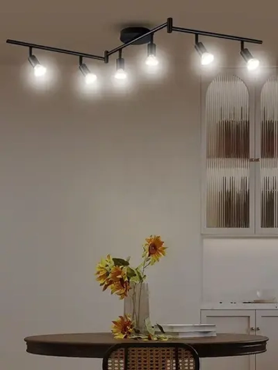 Люстра потолочная трековый светильник на кухню потолочный, люстра черная для гостиной, GU10