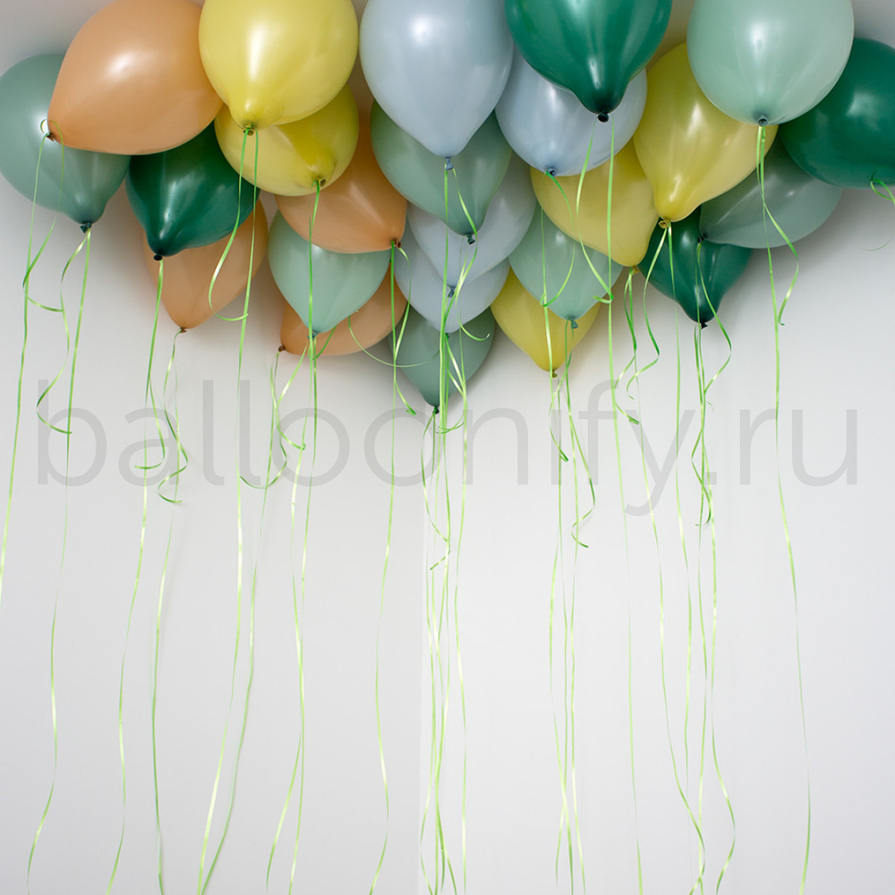 Шары россыпью "Жёлто-зелёная фантазия"