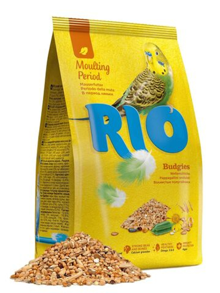 Сухой корм RIO для волнистых попугайчиков в период линьки, 1 кг