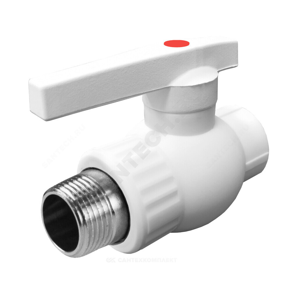 Кран шаровой PP-R белый Дн 32х1" НР VALFEX 10144232