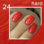 Цветная жесткая база Colloration Hard №24 - Яркий, оранжево-красный (13 г)