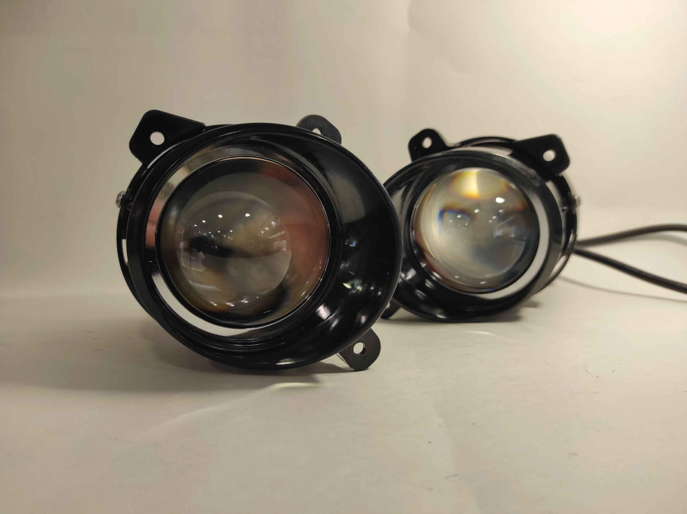 29е - ТУМАНКИ (белый, ближний свет) би-линзы, для Lada Largus, Kalina, Kalina II, Granta, Datsun, светодиодные противотуманные фары (2 шт. / комплект)