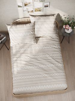 Постельное белье перкаль Сказка "Gusto" евро Наволочка 50х70 см 2 шт Простынь на резинке 180x200 см Пододеяльник 200x215 см