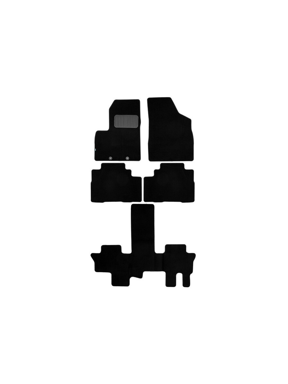 Коврики в салон для Forthing Yacht 2023-, кроссовер, 5шт (текстиль) KLEVER0313700122110KH