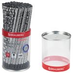 Карандаш чернографитный BRAUBERG "GRAPHIC", 1 шт., HB, корпус ассорти, 181763