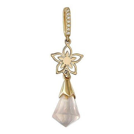 Подвеска с кварцем из красного золота 585 пробы JA-P-317897-2