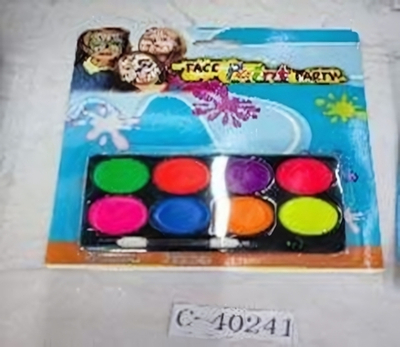 Набор неоновых красок для грима, 8 цветов, на блистере, С-40241