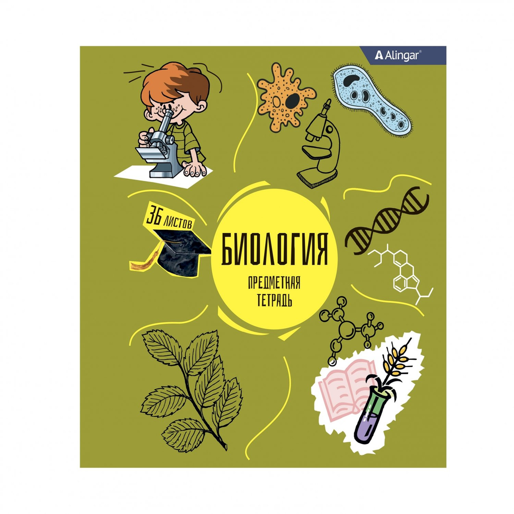 Комплект предметных тетрадей А5 36л., 10 предметов, со справочным материалом, скрепка, мелован. картон(стандарт), блок офсет, Alingar "Back to school"