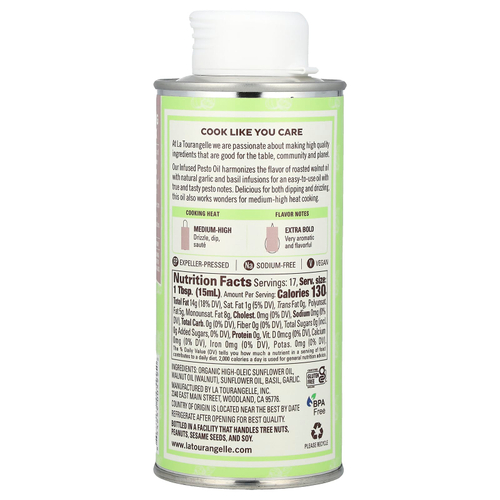 La Tourangelle, Масло песто, 250 мл (8,45 жидк. унц.)