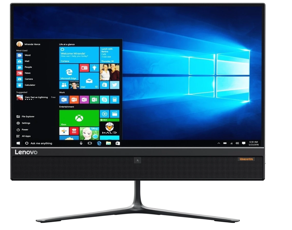 22" Моноблок Lenovo AIO 510-22ISH (1920x1080, Intel Core i5-7400T, RAM 8ГБ, SSD 256ГБ, Intel Iris HD Graphics, Win 10 Pro)