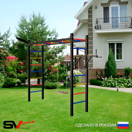 Уличная шведская стенка Sv Sport рукоход У5541 (Брусья/Деревянные/Кронш бокс)